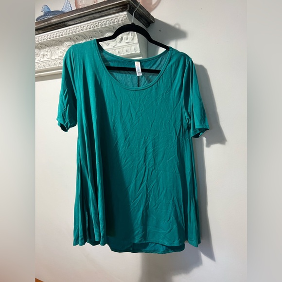 LuLaRoe Teal Solid Perfect T - Picture 1 of 1